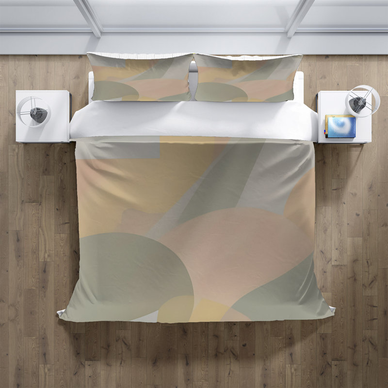 Polyester Abstract Duvet Cover, Twin Duvet Cover + 1 Queen Sham