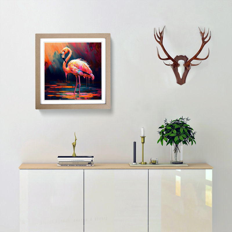 Single Picture Frame Print on Wood, Oak