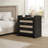 Ashvir Rattan 3-Drawer Nightstand With Built-In Outlets-447415503