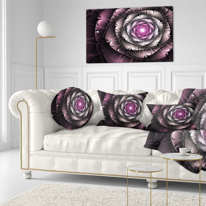 Coussin lombaire à fleur fractale floral