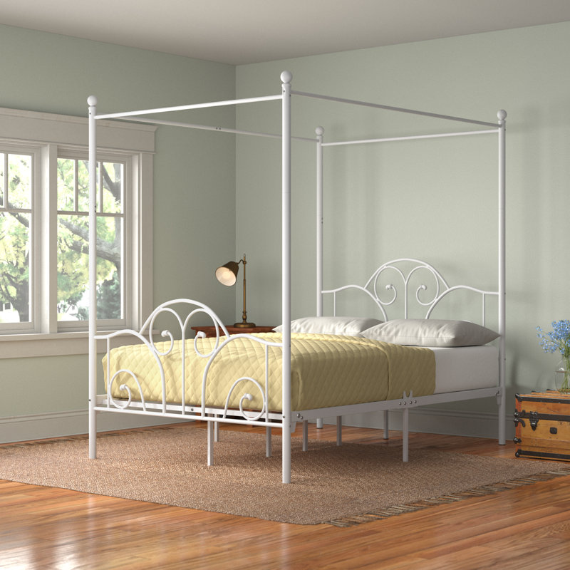 Alberts Metal Bed, Full/Double, White