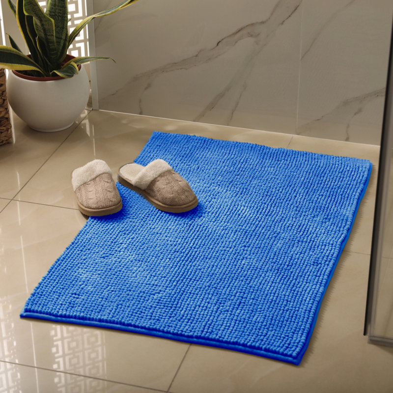 Centreville Chenille Non Slip Bath Mat, Lupin, 80cm L x 50cm W
