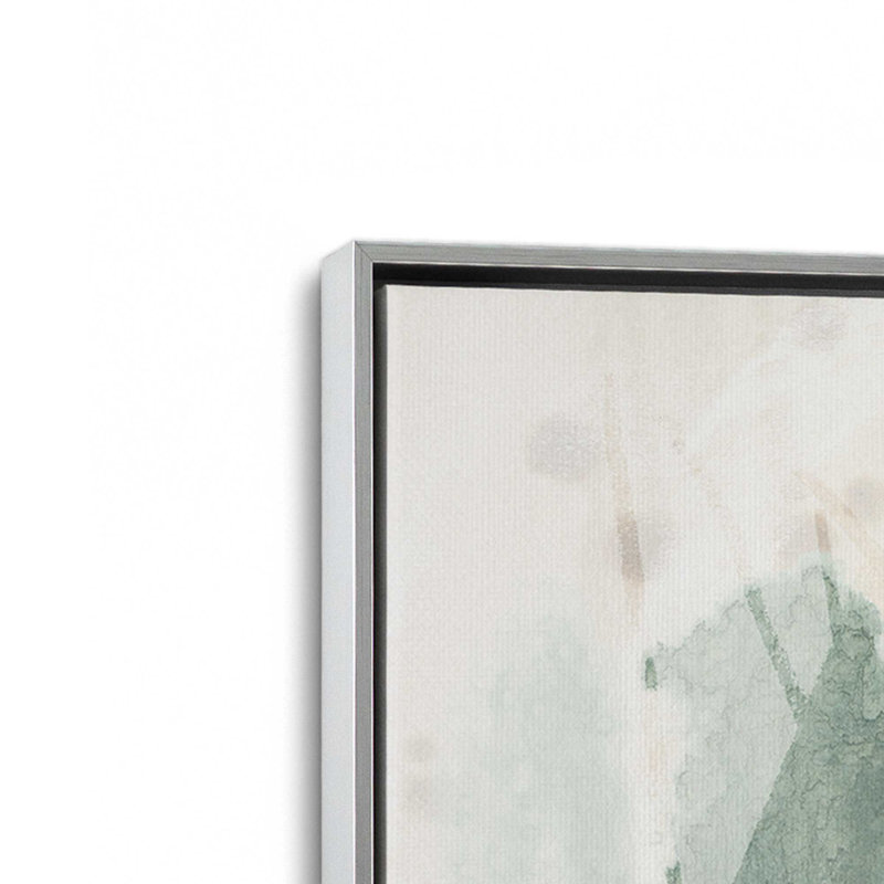 «Verdigris Strokes II» par June Erica Vess, reproduction d'art sur toile, H 36 po x l 36 po, Argent argent