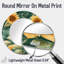 Green Garden - Tournesols abstraits, collage I - décoration murale miroir floral - imprimé sur métal-986842129
