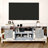 Alan Mirrored TV Stand with Crushed Diamond Doors & Adjustable Shelves