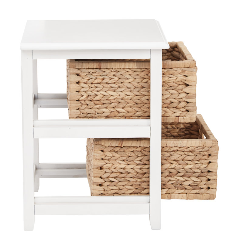 Ottilie 2 Drawer Storage Drawer, White & Natural