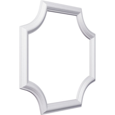 Endurathane Charlie Ceiling Tile, 12 3/4"H x 12 3/4"W x 1/2"P, Factory Primed