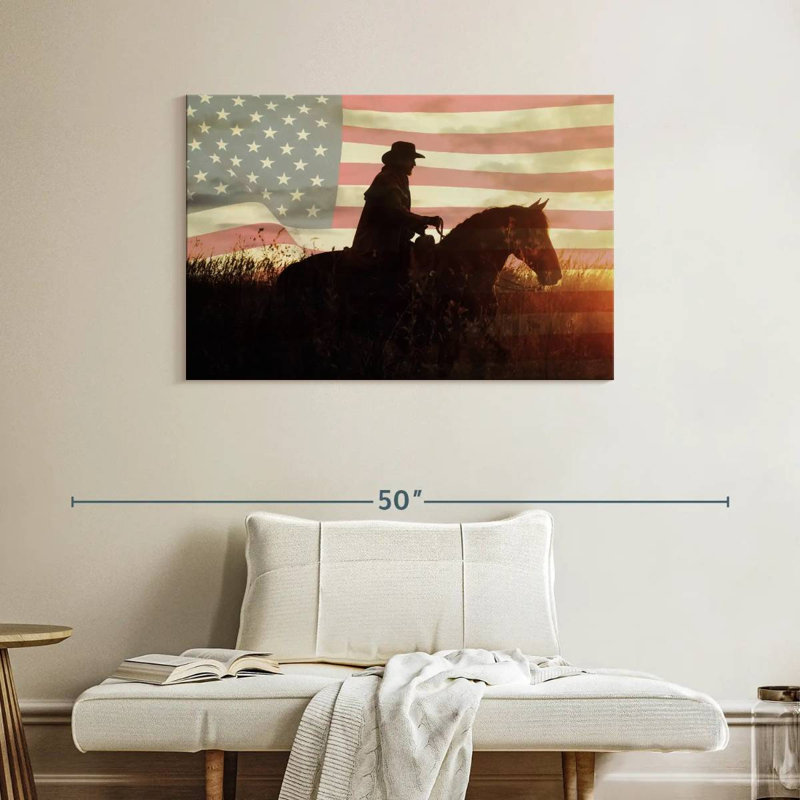 Drapeau des États-Unis Lelar Cowboy, H 26 po x l 39 po