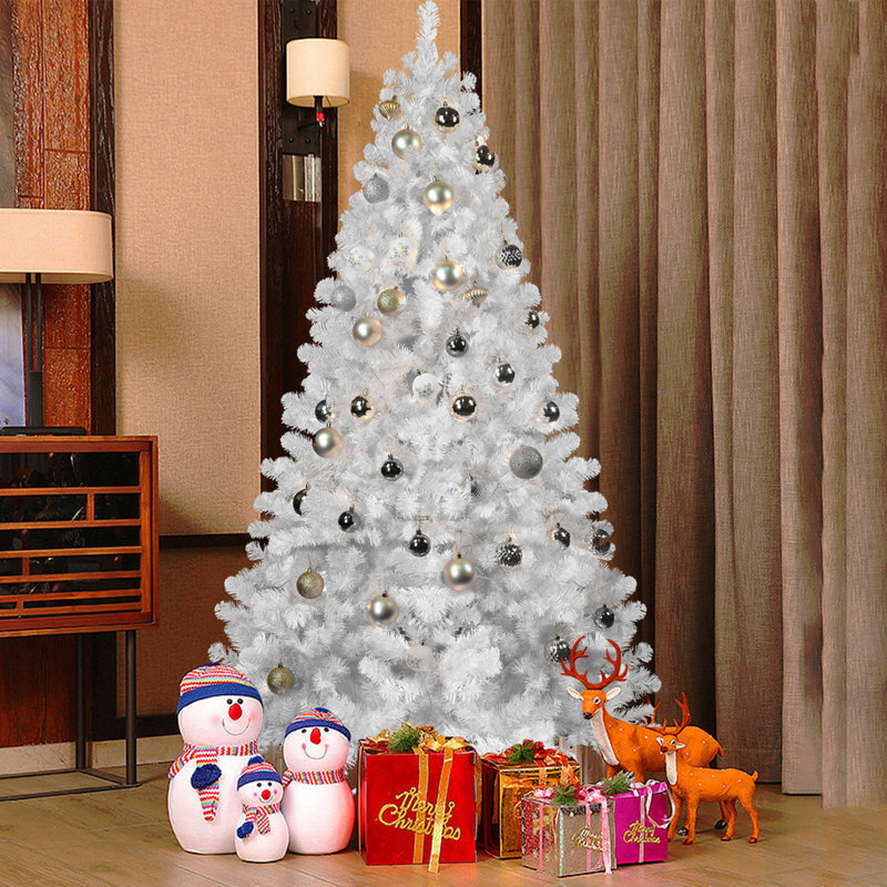Arbre de Noël 6 pi avec fil mémoire, arbre en PVC artificiel à charnière 760 pointes, arbre de Noël de Noël facile à assembler pour la décoration intérieure (ornements non inclus)
