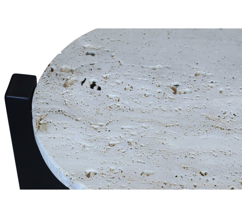 120cm Stone Top Console Table, Black