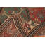 Tapis à teinture de légumes oriental tribal antique pré-1900 4 x 5