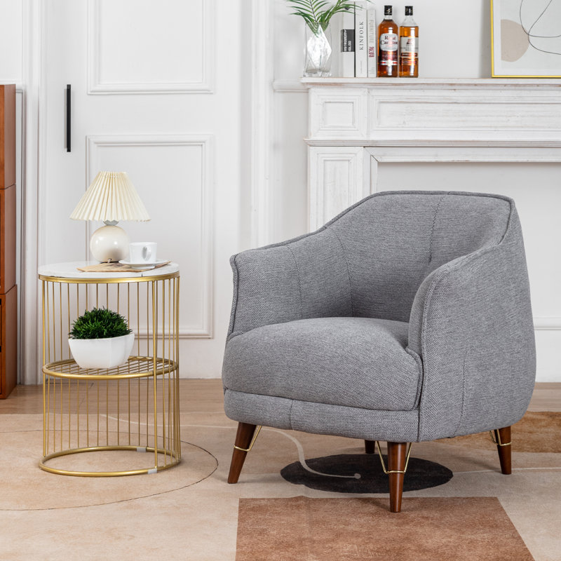 Chaises d'appoint rembourrées, gris
