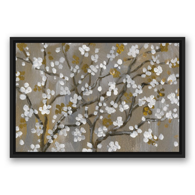 Fleurs de cerisier blanches sur toile