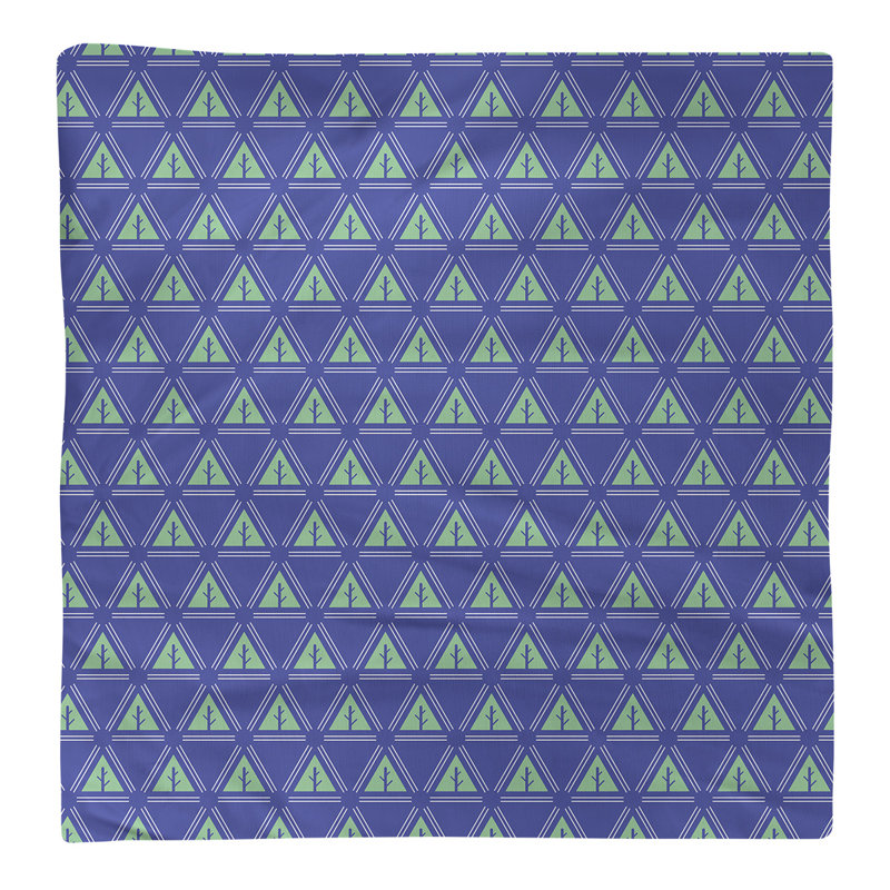 Barbra Cotton Geometric Square Napkin, 0.1" H x 10" W x 10" D, Blue/Green, Cotton Twill