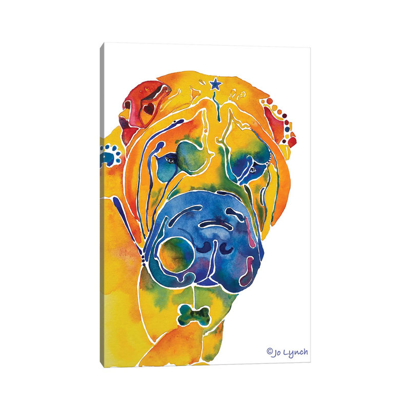 SharPei Dog Breed 1 Piece Wrapped Canvas Wall Art, 30.48cm H x 20.32cm W