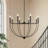 8-Light Dimmable Modern Cage Bowl Chandelier