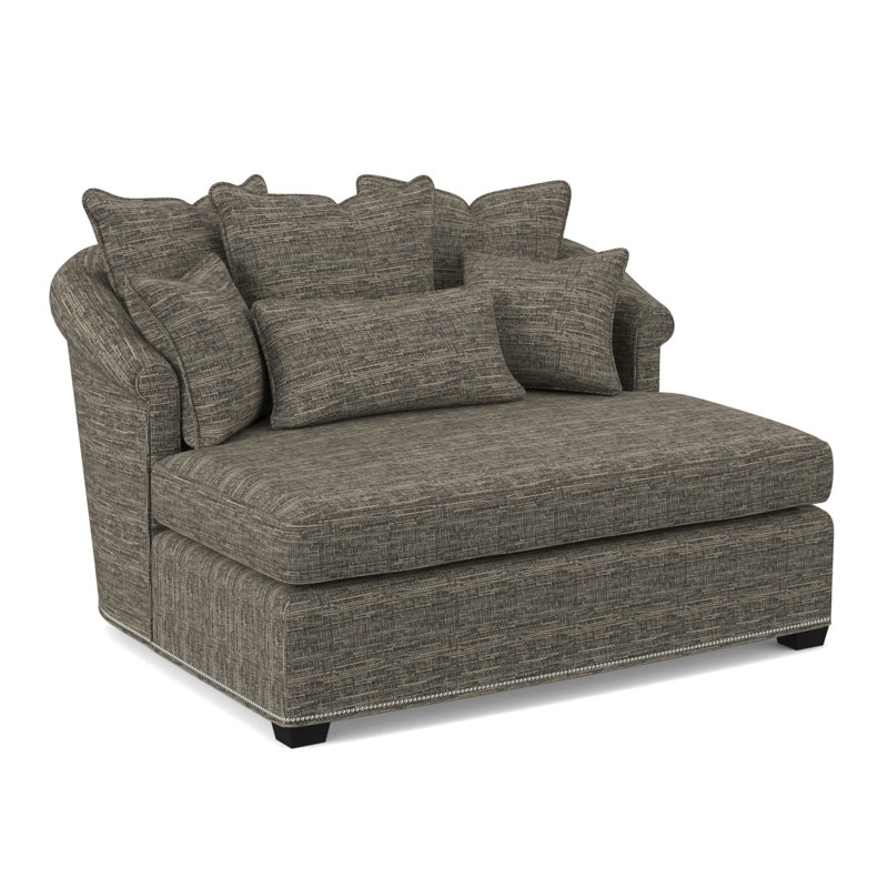 Josephine Boucle Chaise Lounge, Kinsley Sky Viscose, Espresso
