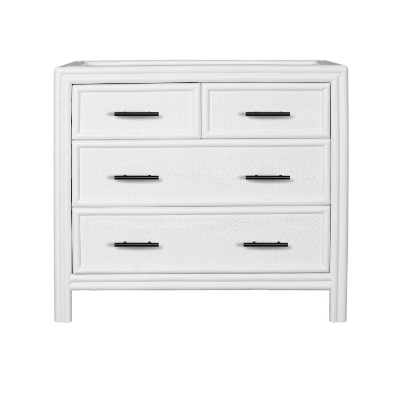 Aruba 36'' W Nightstand, White/Black