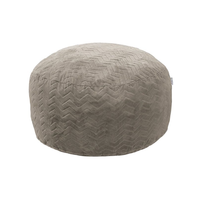Grand fauteuil à billes classique, Microfibre / microsuède taupe foncé