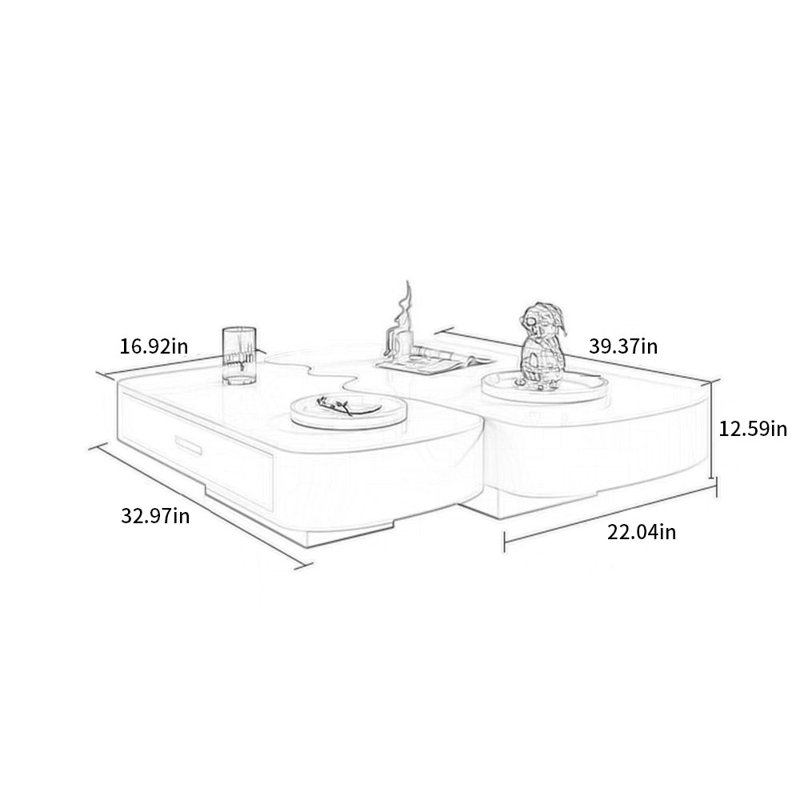 Simple modern net cream style coffee table
