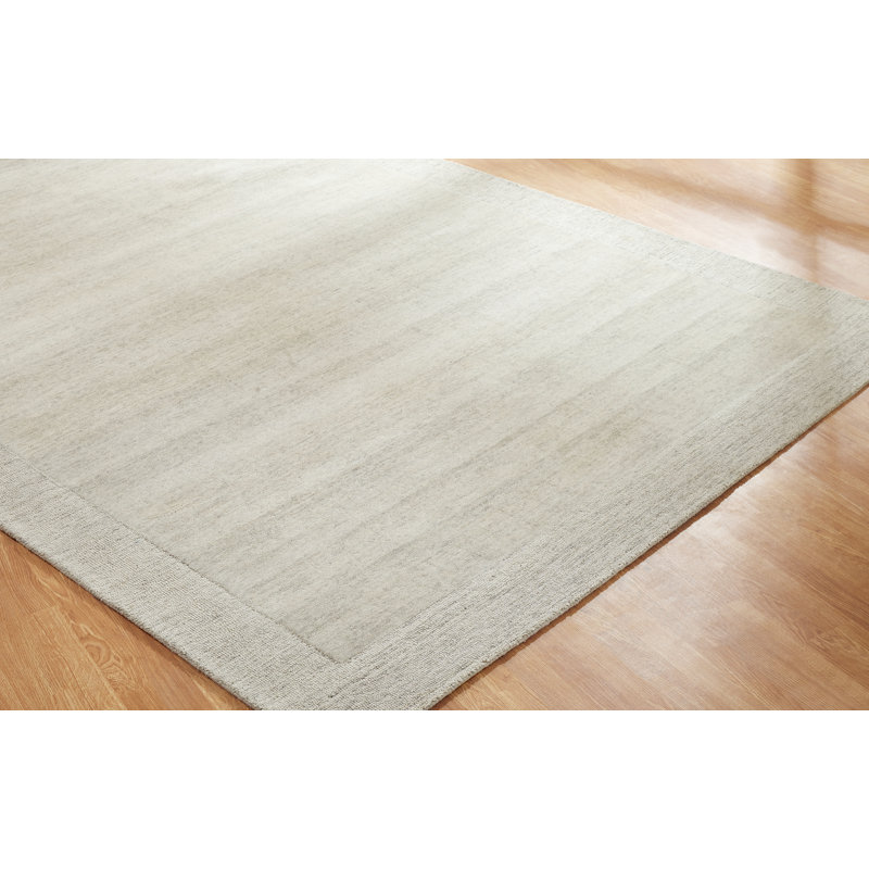 Freeman Wool Area Rug in Ivory/Beige, Rectangle 2' x 3'