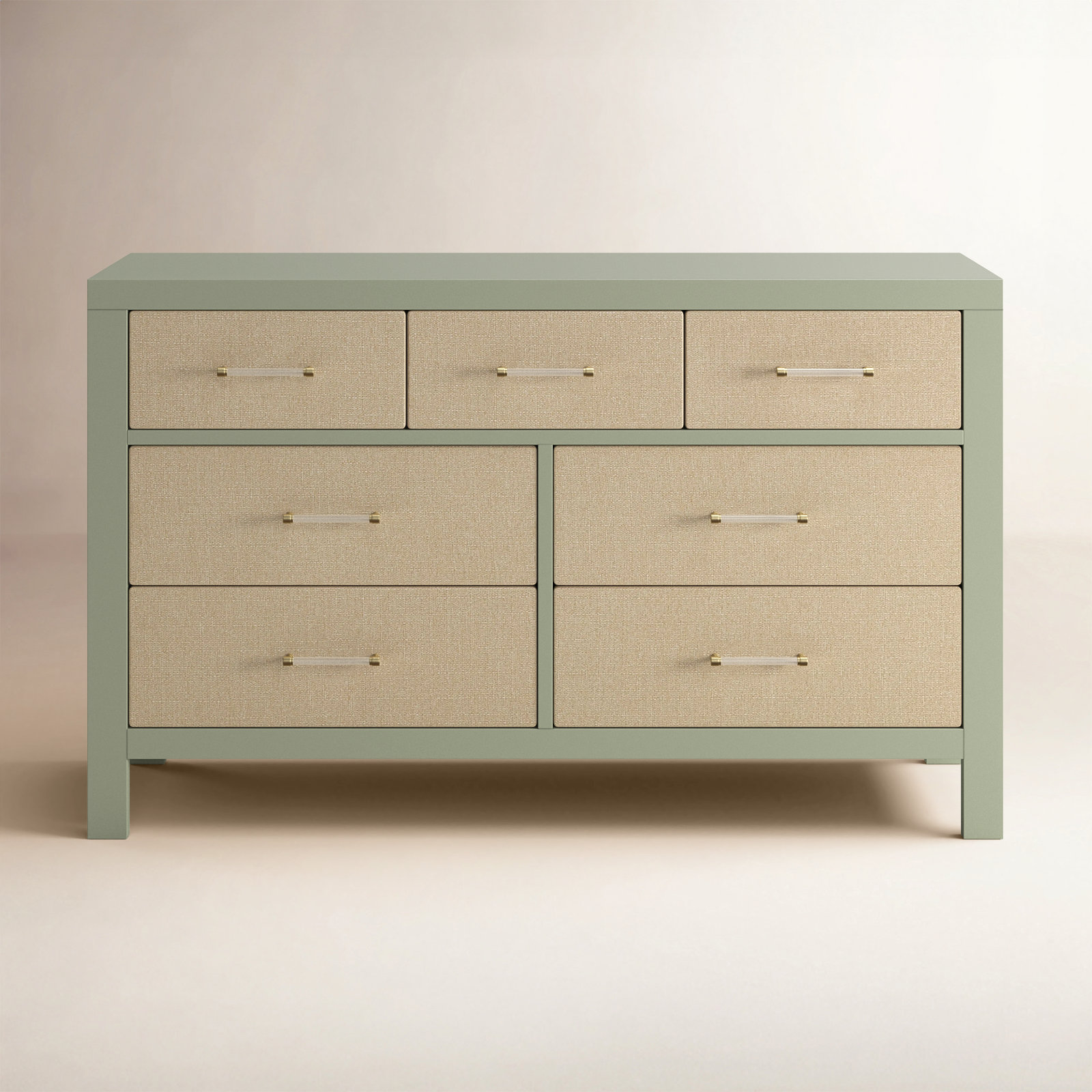 Eloise 7-Drawer Dresser, French Sage/Performance Sand Eco-Weave