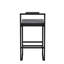 Tabourets de bar contemporains en velours gris avec repose-pieds et support de 220 lb, de 2 pour plusieurs réglages de haute qualité en noir, structure rouille, repose-pieds, salles à manger-275384907-275384900