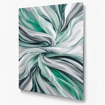 Digital Abstraction 37 Blue Metal Wall Art