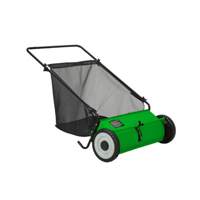 Push Lawn Sweeper, 21 Inch Extra-Wide 4-Brush System, 3.5 cu.ft. Mesh Bag, Heavy Duty Steel Frame, Height-Adjustable Yard & Garden Cleaner for Leaves and Grass