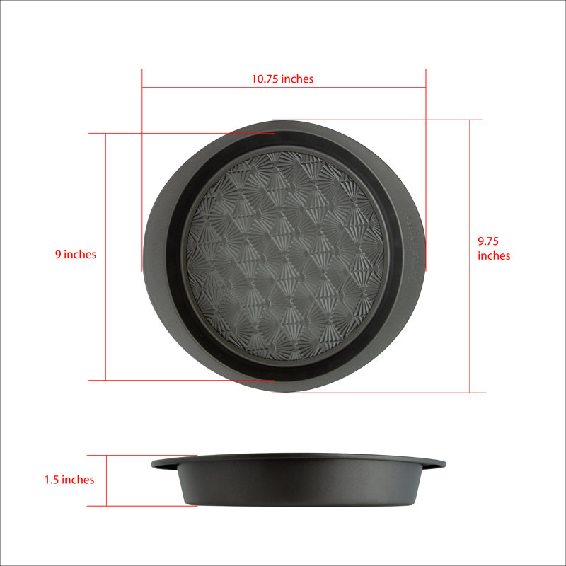 Ash Gray 9-Inch Round Non-Stick Stainless Steel Baking Pan