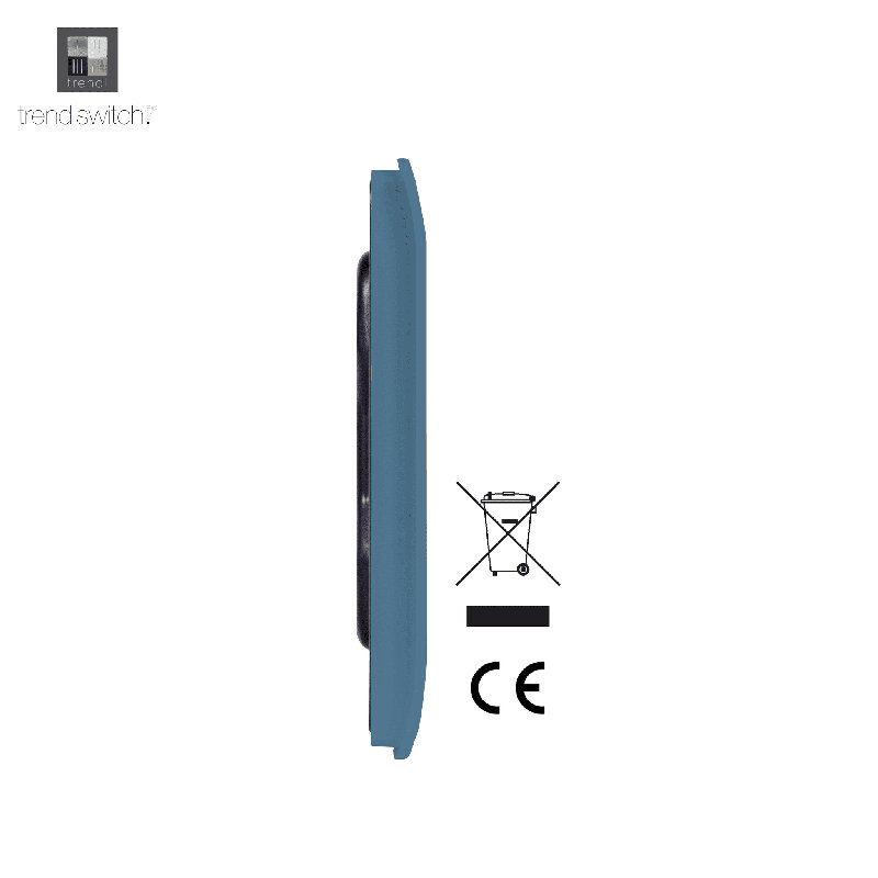 Trendi Switch Single Blanking Plate, Sky