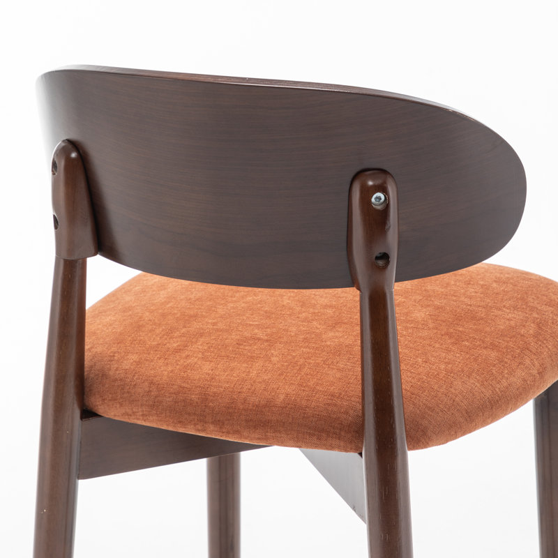Tabouret de comptoir en bois massif, Orange