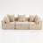 111" W Oversized Modular Cloud Sectional Sofa With Ottoman, Corduroy Upholstery & No Assembly Required-1121934294