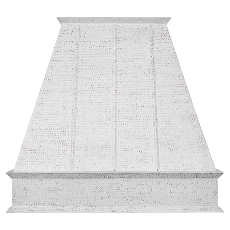 38 Inch 1250 CFM Wall Mounted Euro Range Hood with Slim Baffle Filters, Glazed White