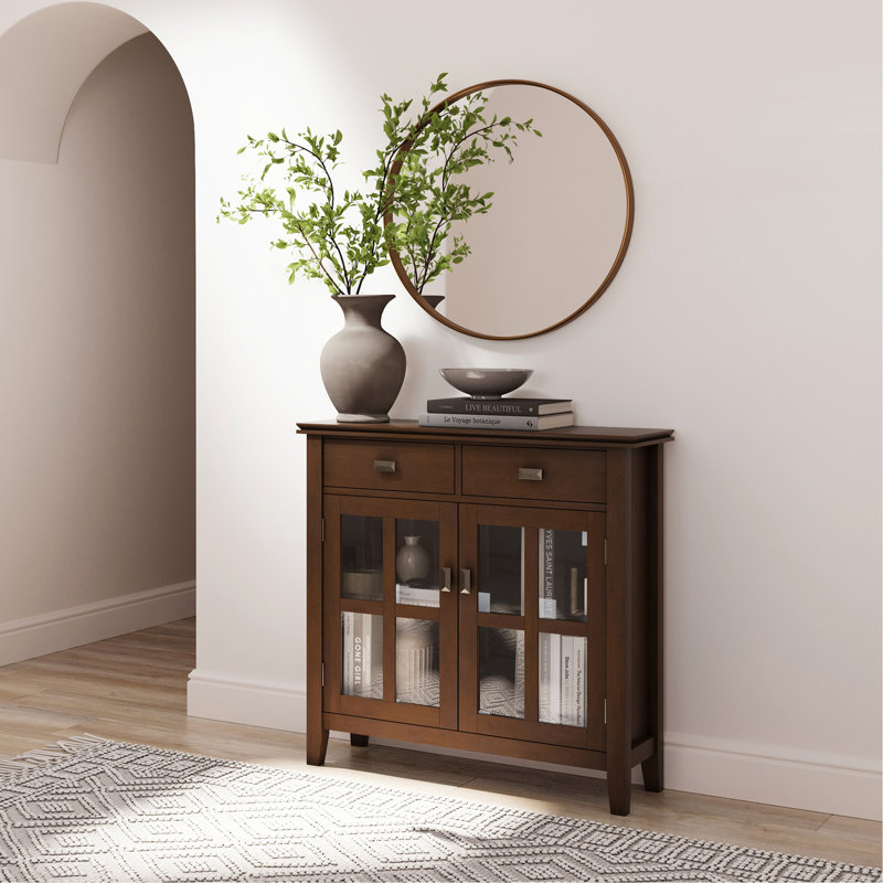 Armoire de rangement en bois brun roux Artisan