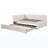 Full Size Upholstered L-Shaped Upholstered Daybed With Twinsize Pop Up Trundle And USB Ports, Beige-302379846