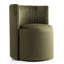 Chaises d'appoint tonneau en velours avec roulettes-406038458
