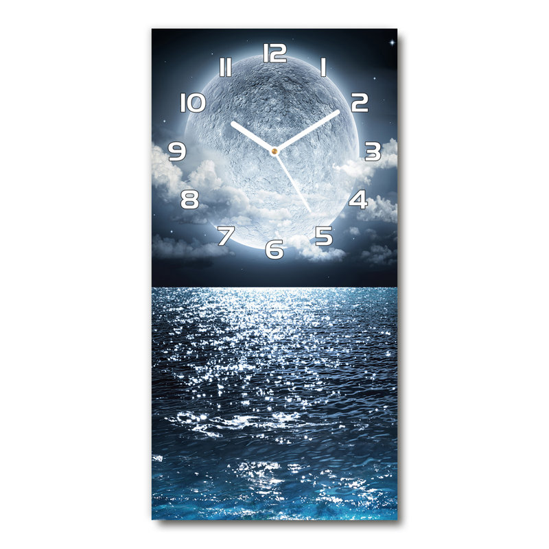 Jaimy Glass Wall Clock, White
