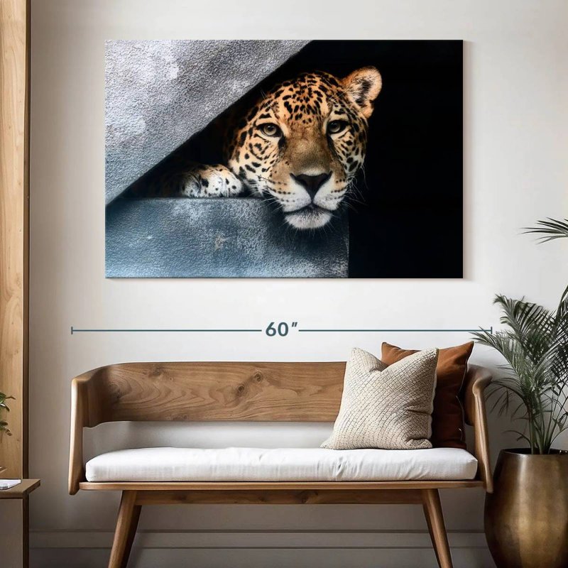 Brampt Peeking Jaguar, 34" H x 51" W