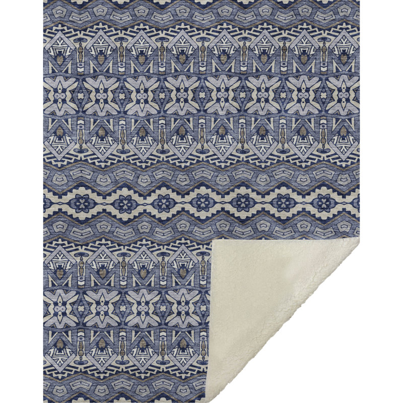 Jeté marocain Addison Sherpa ASB909, En jean