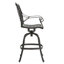 Tabouret pivotant en fonte d'aluminium