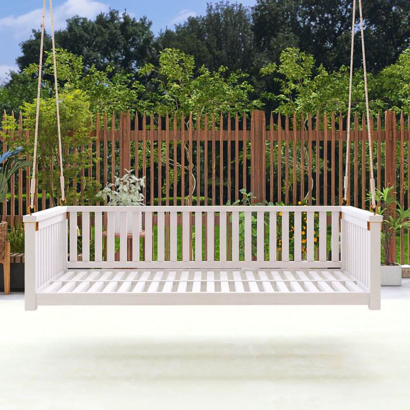 Balancelle en bois pour lit simple, Blanc