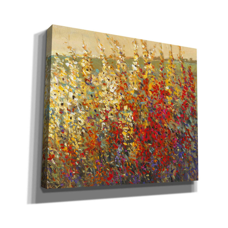 «Field of Spring Flowers I» par Tim O'toole, art mural sur toile, H 26 po x l 30 po x P 1,5 po