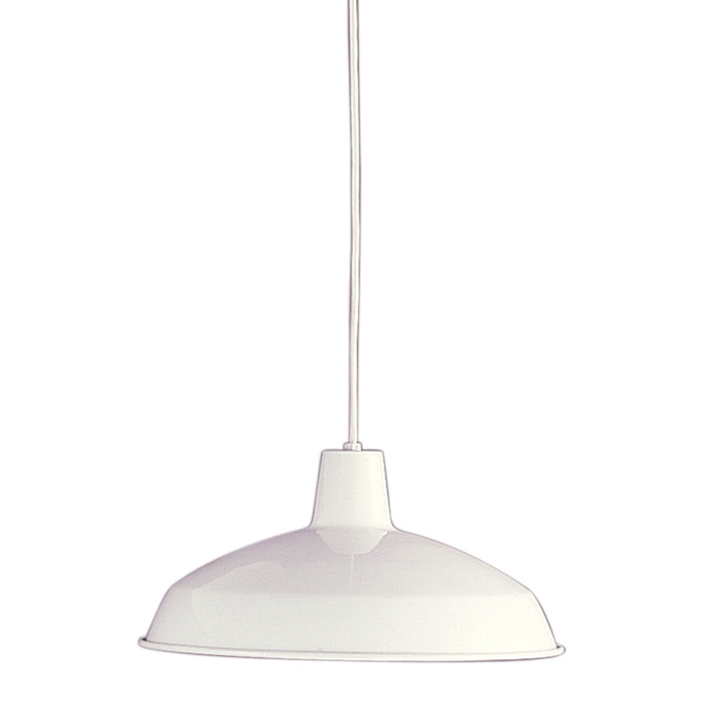 1 - Light Single Pendant, White