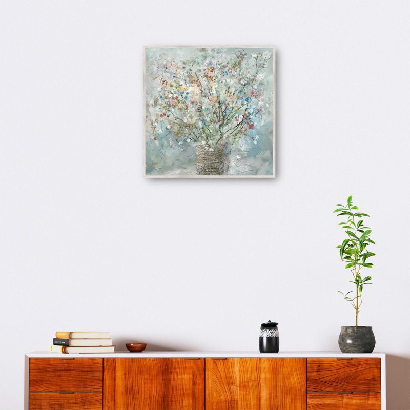 Country Gathering Floral Print on Canvas with Barnwood Frame
