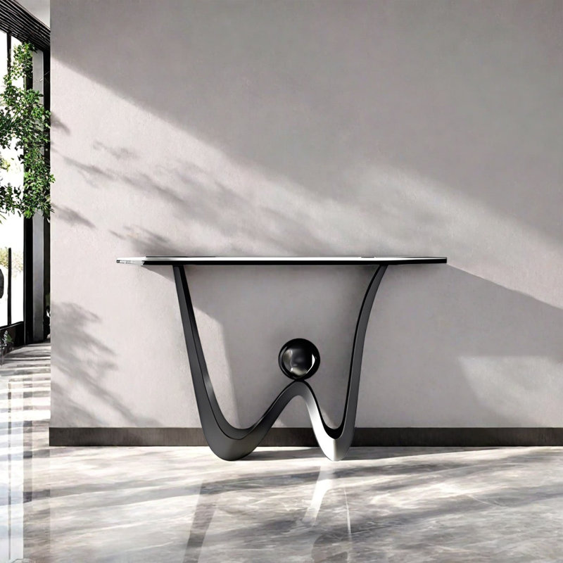 Console Modern Minimalist Art Design, H 33,46 po x l 47,24 po x P 13,78 po, Gris foncé