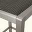 Table de bar d'extérieur en aluminium avec plateau en rotin PE