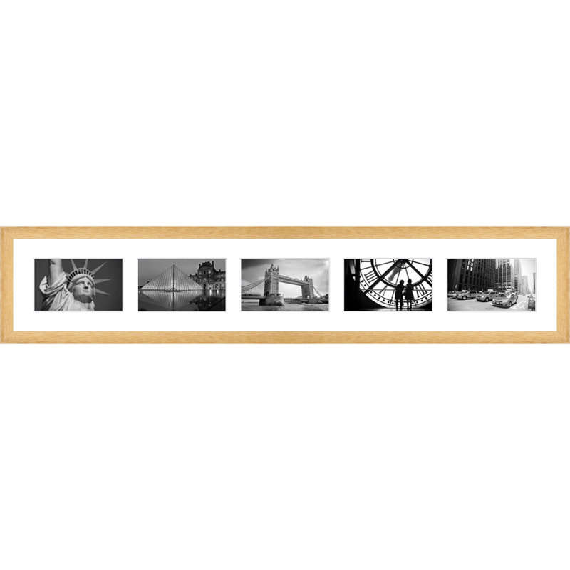 Kymia Wood Picture Frame with Mat, Natural Brown