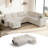 110" Modular Sectional Pull-Out Sofa With Side Table, Cupholders, Charging Ports-1401823584