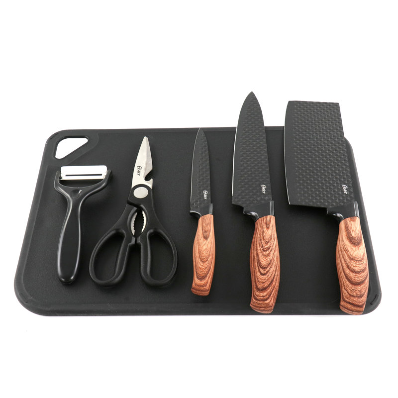 6 Piece Black Stainless Steel Cutlery Set